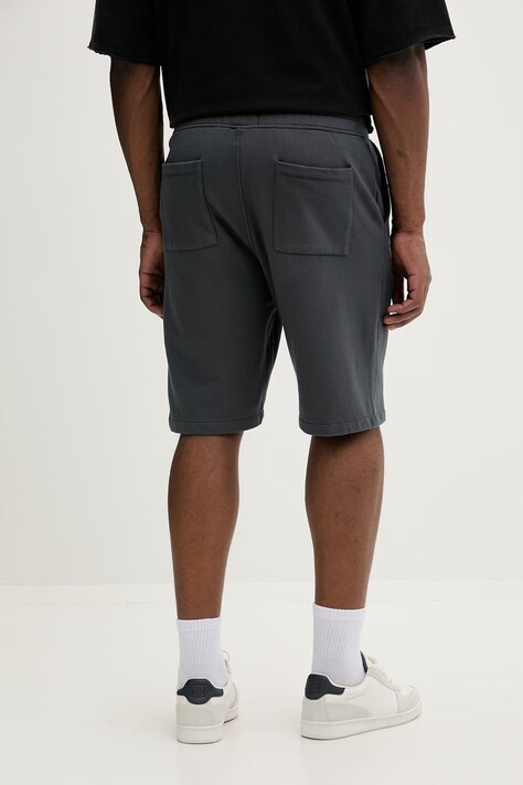 AllSaints szorty kaszmirowe EMBLEM kolor czarny M070TE