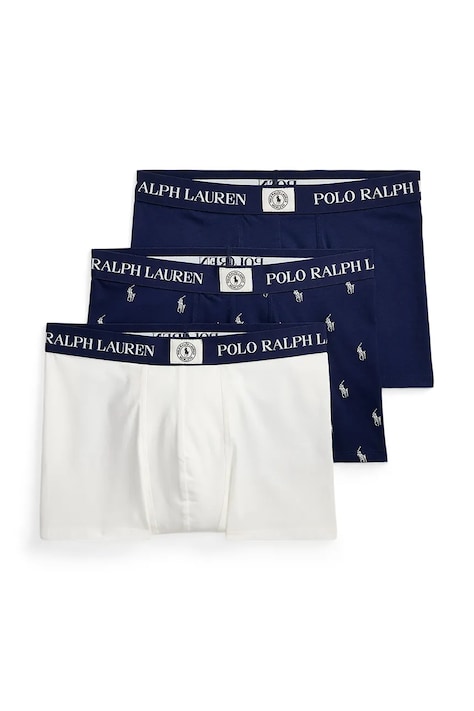 Polo Ralph Lauren bokserki męskie bawełniane z elastanem 3-pack granatowe 714981412
