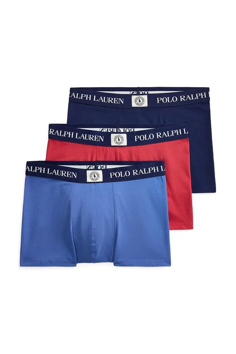 Polo Ralph Lauren bokserki męskie bawełniane z elastanem 3-pack granatowe 714981412