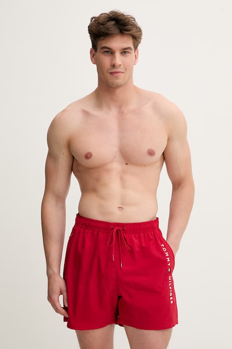 Tommy Hilfiger kopalne kratke hlače moške rdeče UM0UM03748