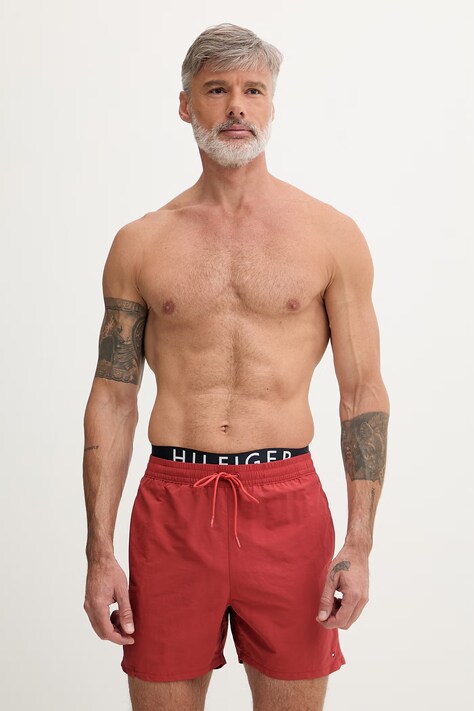 Tommy Hilfiger Szorty kąpielowe męskie pomarańczowe UM0UM03749