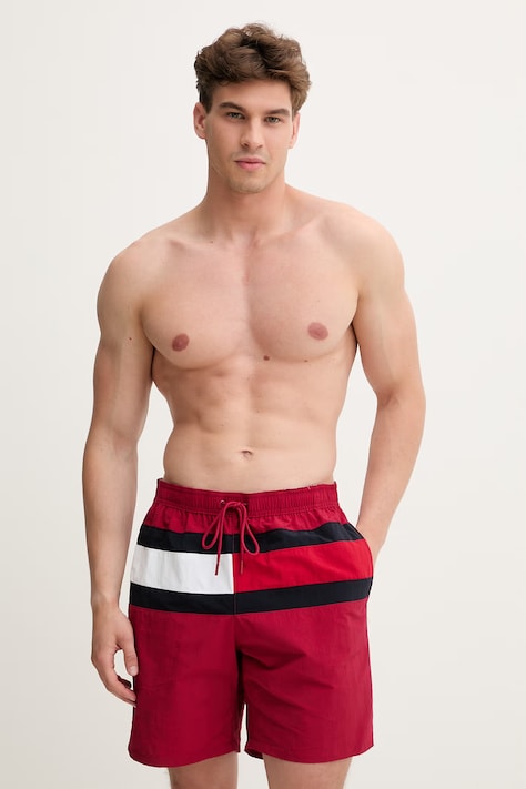 Tommy Hilfiger kopalne kratke hlače moške bordo UM0UM03935