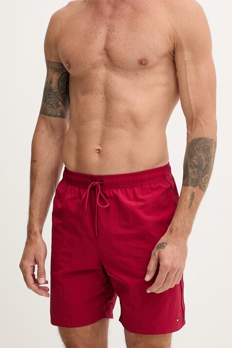Tommy Hilfiger szorty kąpielowe męskie bordowe UM0UM03938