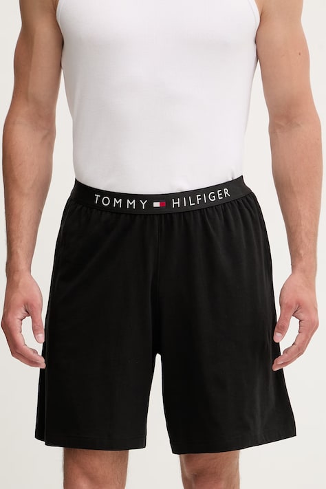 Tommy Hilfiger pyžamové šortky pánské bavlněné s elastanem černé UM0UM03817