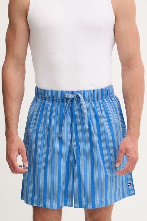 Tommy Hilfiger pyžamové šortky pánské bavlněné modré UM0UM03833