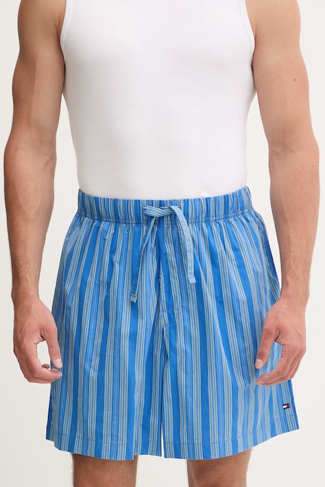 Tommy Hilfiger pyžamové šortky pánské bavlněné modré UM0UM03833