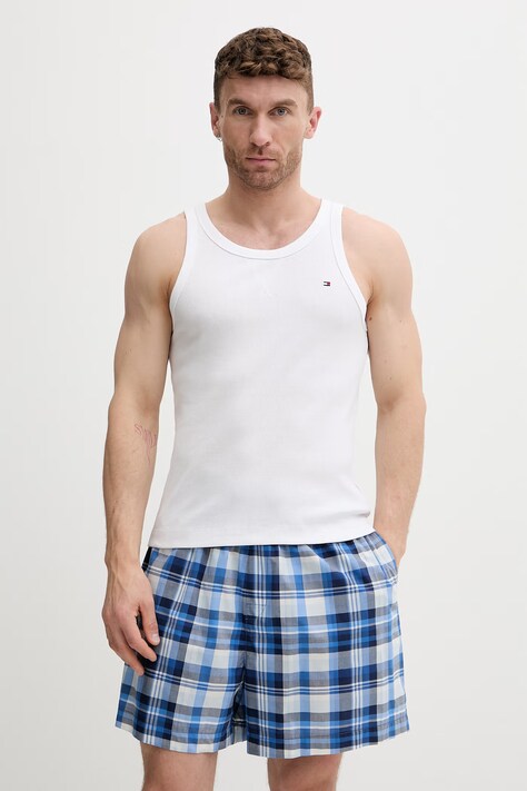 Tommy Hilfiger piżama dwuczęściowa męska z bawełną biała UM0UM03800