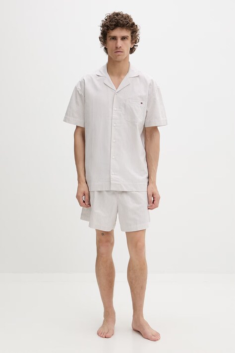 Tommy Hilfiger pyžamo pánske bavlnené béžové UM0UM03818