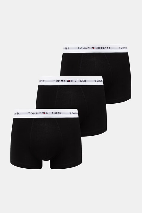 Tommy Hilfiger bokserki męskie bawełniane z elastanem 3-pack czarne UM0UM03752