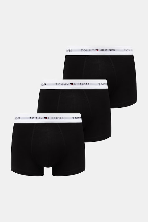 Tommy Hilfiger bokserki męskie bawełniane z elastanem 3-pack czarne UM0UM03752