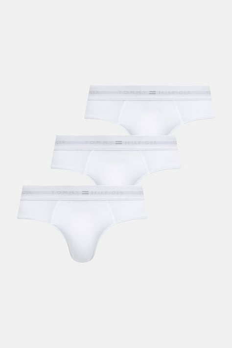 Tommy Hilfiger slipy pánské bavlněné s elastanem 3-pack bílé UM0UM03769