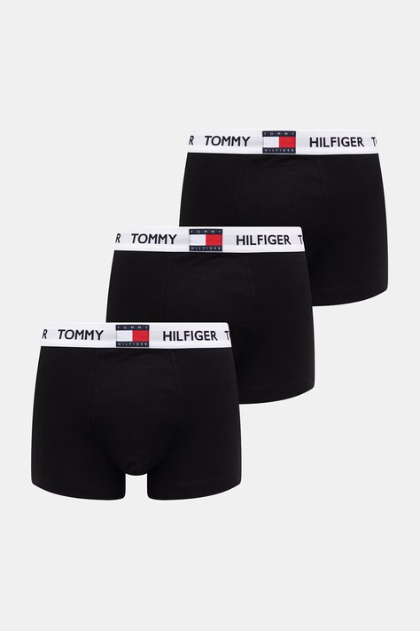 Tommy Hilfiger bokserki męskie bawełniane z elastanem 3-pack czarne UM0UM03835