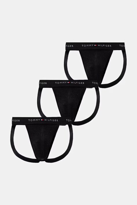 Tommy Hilfiger jockstrap-uri pachet de 3 negre UM0UM03872