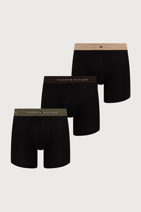 Tommy Hilfiger Bokserki męskie bawełniane z elastanem 3-pack czarne UM0UM03874