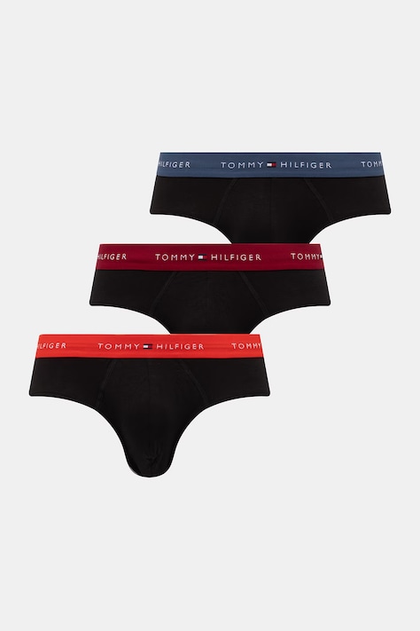 Tommy Hilfiger slipy męskie bawełniane z elastanem 3-pack czarne UM0UM03876