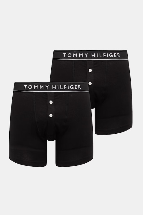 Tommy Hilfiger bokserki męskie bawełniane z elastanem 2-pack czarne UM0UM03879
