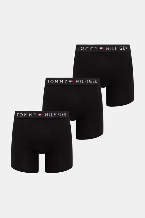 Tommy Hilfiger bokserki męskie bawełniane z elastanem 3-pack czarne UM0UM03883