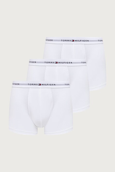Tommy Hilfiger Boxeri pentru bărbați din bumbac cu elastan pachet de 3 albi UM0UM03889