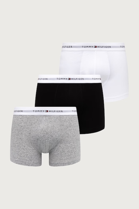 Tommy Hilfiger Boxerky pánske bavlnené s elastanom 3-pak čierne UM0UM03889