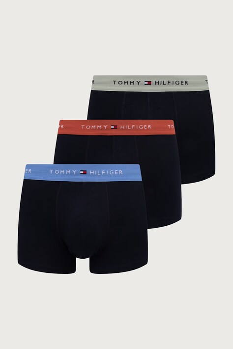 Tommy Hilfiger bokserice za muškarce od pamuka s elastanom 3-pack mornarsko plave UM0UM03890