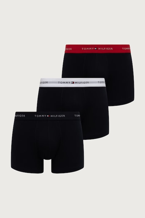 Tommy Hilfiger Boxer da uomo in cotone con elastan pacco da 3 rosso UM0UM03890
