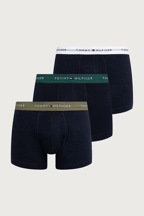 Tommy Hilfiger Bokserki męskie bawełniane z elastanem 3-pack granatowe UM0UM03890