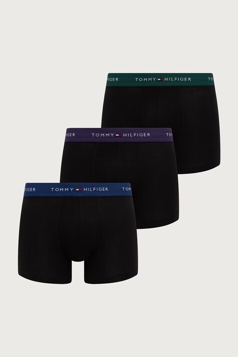 Tommy Hilfiger Bokserki męskie bawełniane z elastanem 3-pack czarne UM0UM03890