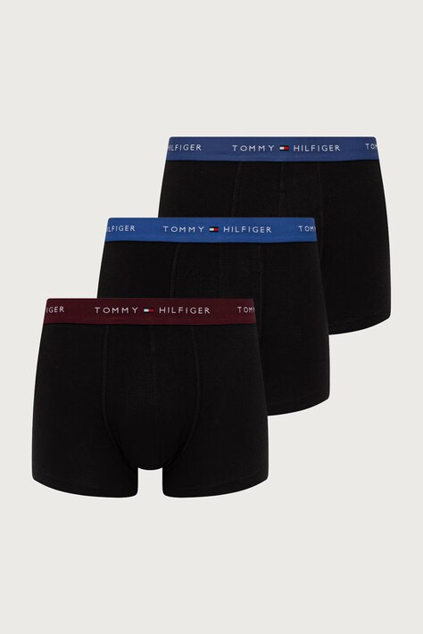 Tommy Hilfiger Bokserki męskie bawełniane z elastanem 3-pack czarne UM0UM03890
