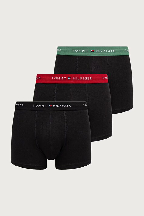 Tommy Hilfiger Bokserki męskie bawełniane z elastanem 3-pack czarne UM0UM03890