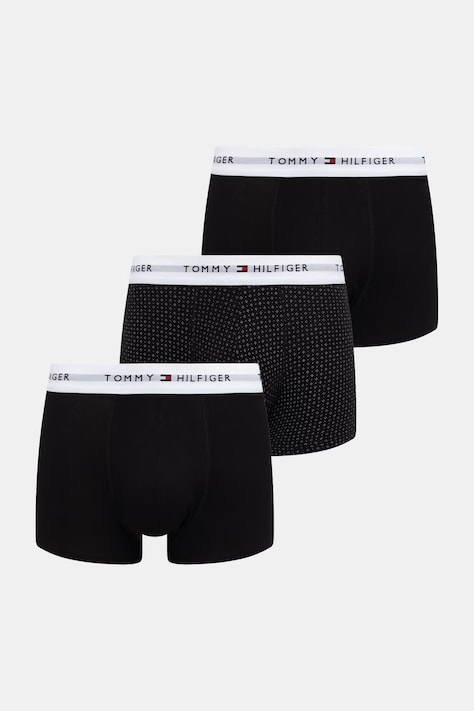 Tommy Hilfiger bokserki dopasowane męskie bawełniane z elastanem 3-pack czarne UM0UM03891