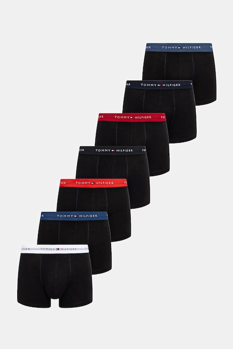 Tommy Hilfiger přiléhavé boxerky pánské bavlněné s elastanem 7-pack černé UM0UM03895