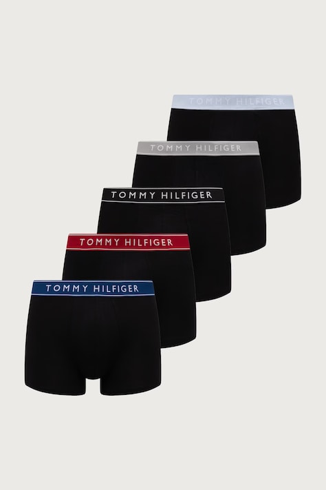 Tommy Hilfiger Bokserki dopasowane męskie z bawełną 5-pack czarne UM0UM03899