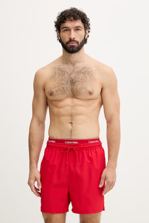Calvin Klein pantaloncini da bagno da uomo rossi LV00N61023