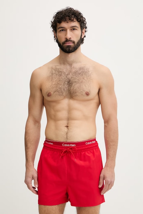 Calvin Klein pantaloncini da bagno da uomo rossi LV00N61024