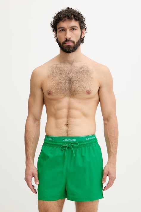 Calvin Klein плувни шорти мъжки зелени LV00N61024