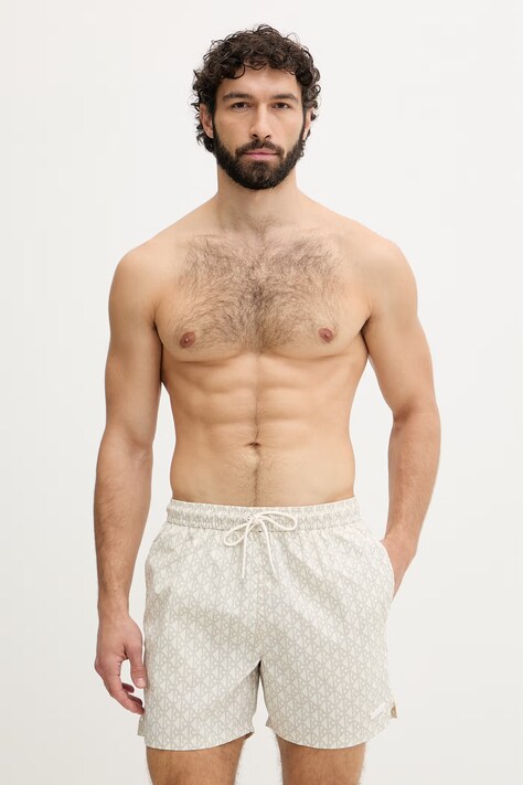 Calvin Klein szorty kąpielowe męskie beżowe LV00N61027