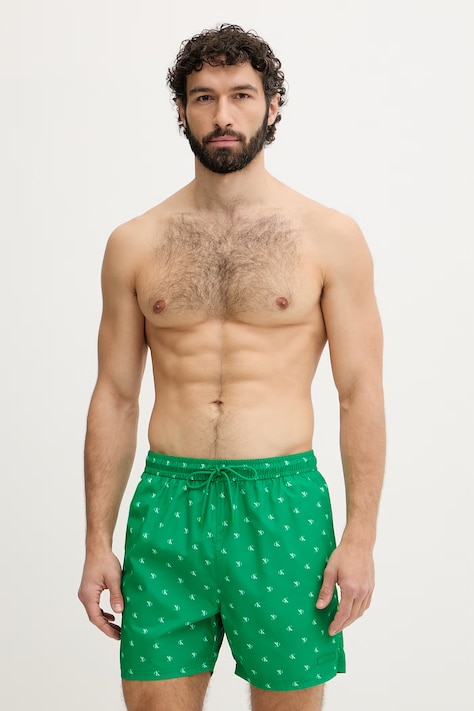 Calvin Klein plavecké šortky pánske zelené LV00N61027