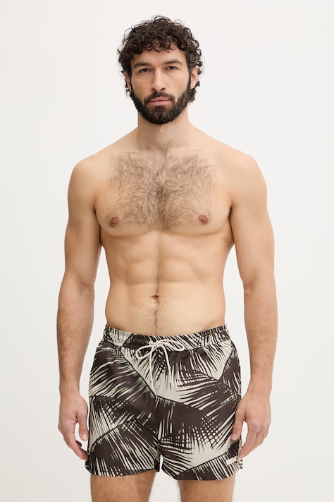 Calvin Klein pantaloncini da bagno da uomo marrone LV00N61028