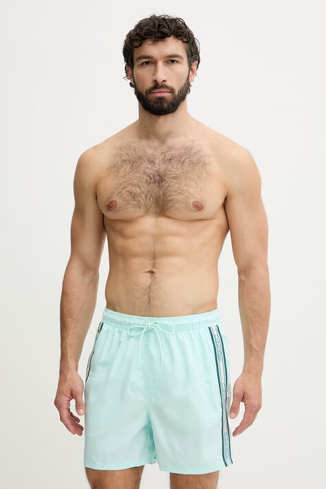 Calvin Klein kopalne kratke hlače moške turkizne LV00N61042