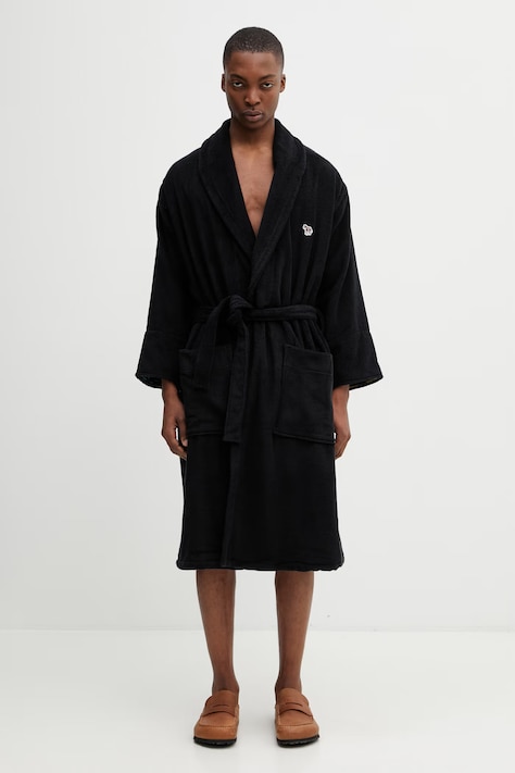 Paul Smith GOWN ZEBRA szlafrok frotte bawełniany męski czarny M1A.681.PUZEB