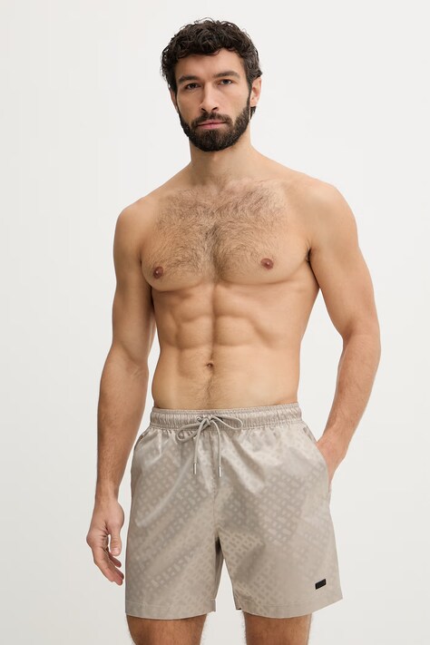 BOSS plavecké šortky mužské béžové 50561181