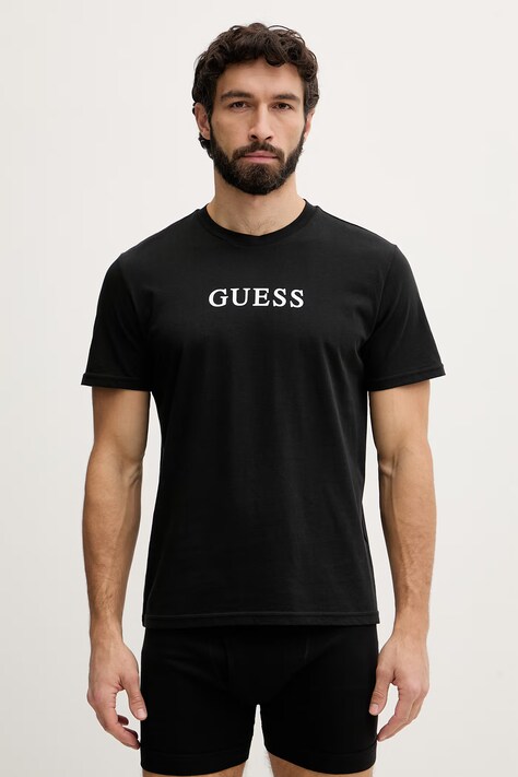 Guess tričko pánske bavlnené 3-pack čierne U6GG04 KCAM1