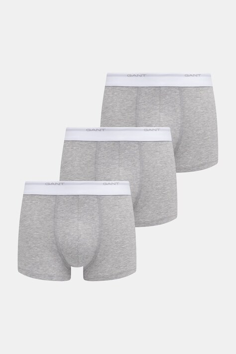 Gant bokserki dopasowane męskie bawełniane z elastanem 3-pack szare 900003333