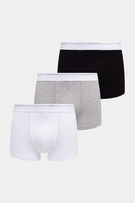 Gant bokserki dopasowane męskie bawełniane z elastanem 3-pack czarne 900003333