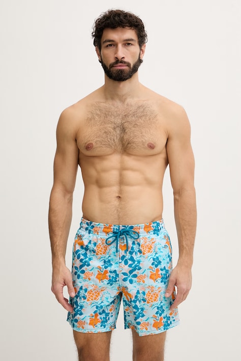 Vilebrequin szorty kąpielowe męskie MOOREA turkusowe MOOEB120