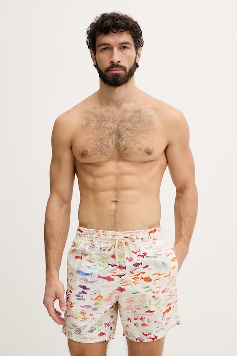 Vilebrequin szorty kąpielowe męskie MOOREA beżowe MOOEB128