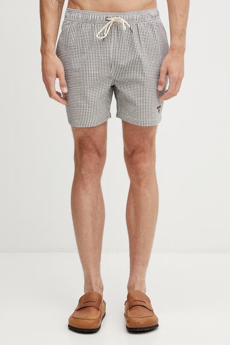 Barbour MSW0101OL51 szorty kąpielowe męskie zielone Gingham Seersucker