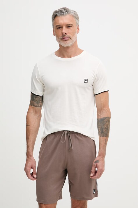 Fila piżama dwuczęściowa męska bawełniana beżowa FPS1241
