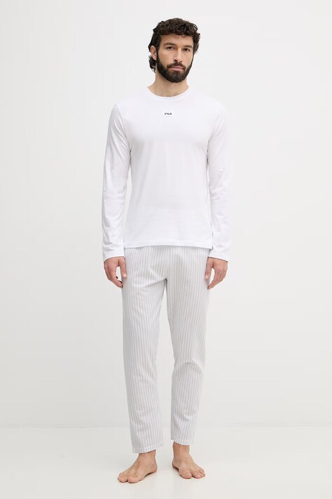 Fila piżama dwuczęściowa męska bawełniana biała FPS1252