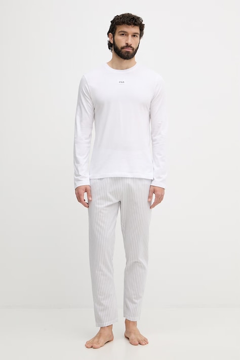 Fila piżama dwuczęściowa męska bawełniana biała FPS1252